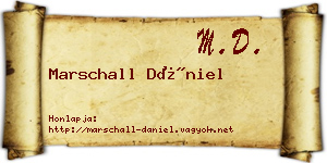 Marschall Dániel névjegykártya
