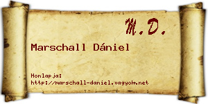 Marschall Dániel névjegykártya